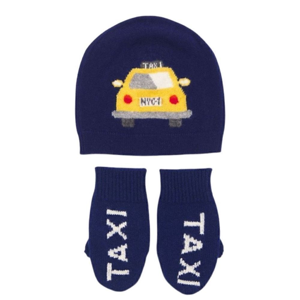 SOFIA CASHMERE NEW 100% Cashmere Saks Kid's Taxi Hat & Glove Set